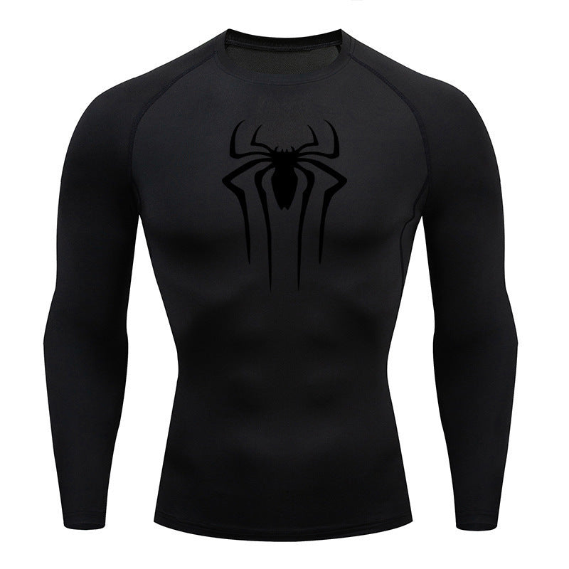Men's Long Sleeve Fitness Shirt - Breathable Polyester T-Shirt