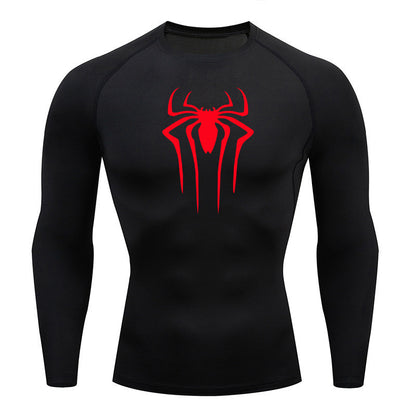 Men's Long Sleeve Fitness Shirt - Breathable Polyester T-Shirt