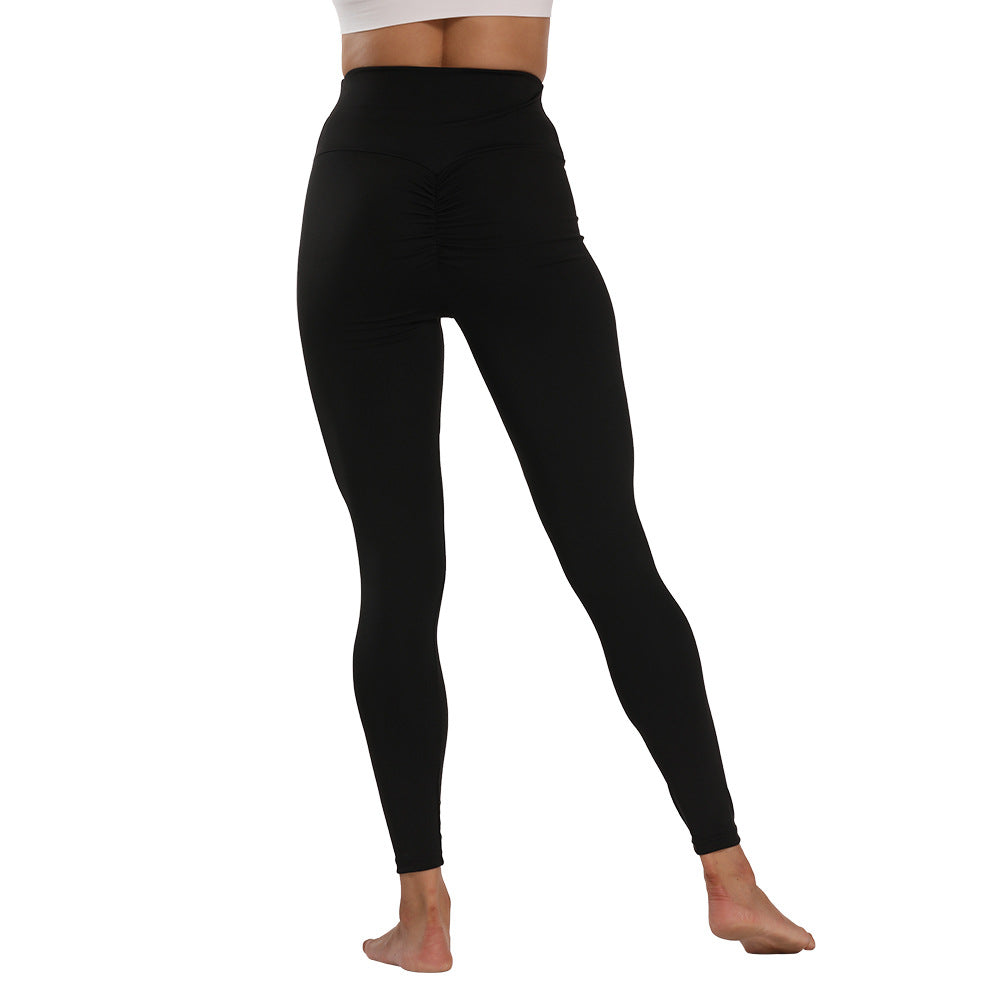 Pure Color Sweat-Absorbent Yoga Pants for Fitness
