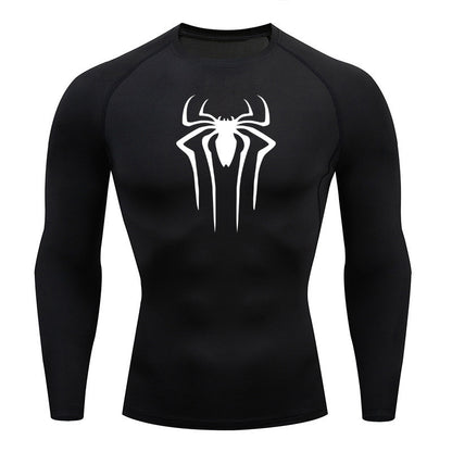 Men's Long Sleeve Fitness Shirt - Breathable Polyester T-Shirt