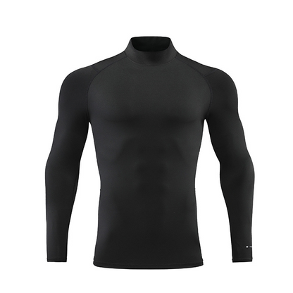 Reflective Stand Collar Sweat-Wicking T-Shirt