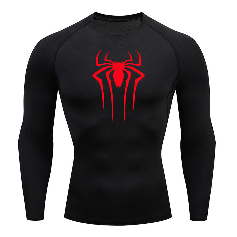 Men's Long Sleeve Fitness Shirt - Breathable Polyester T-Shirt