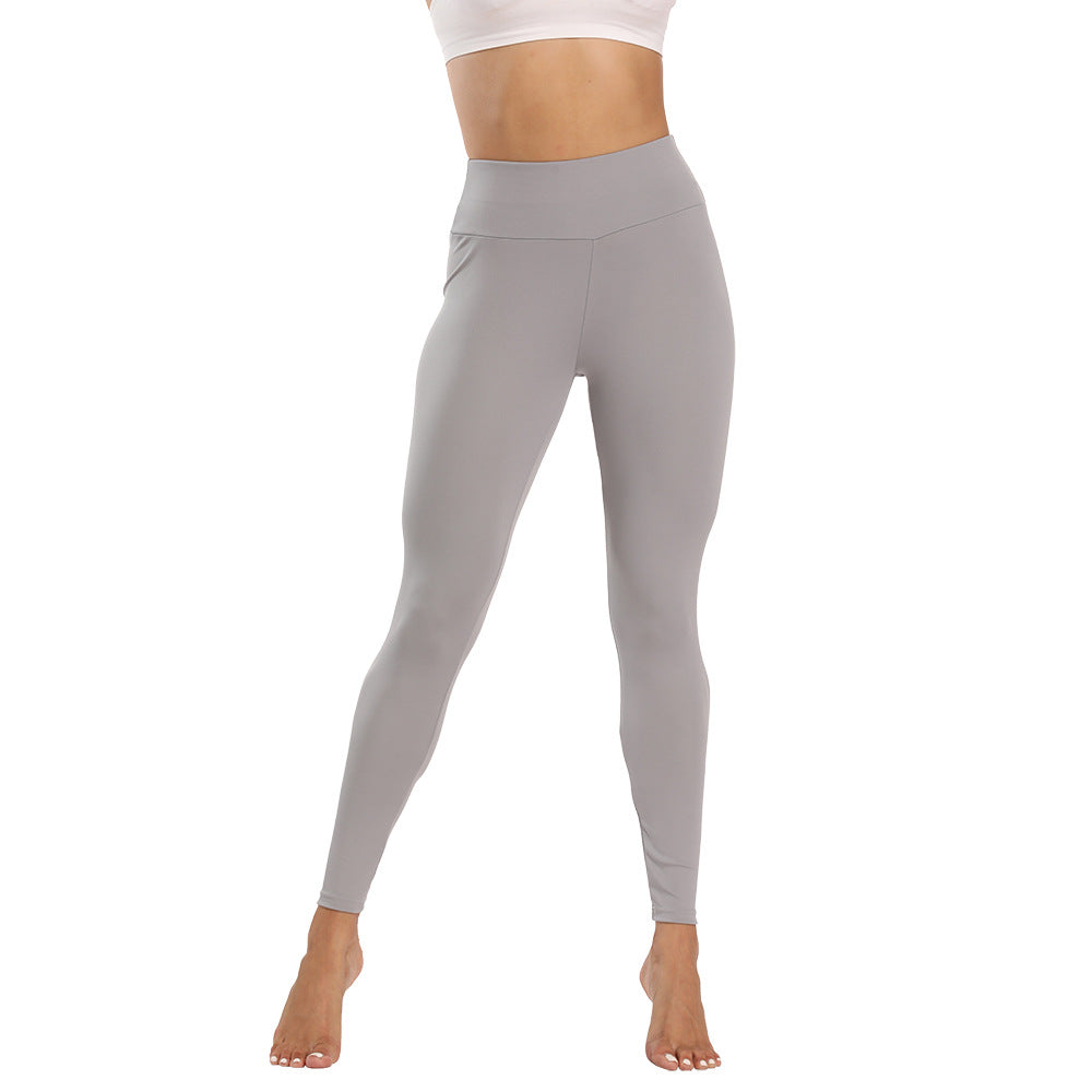 Pure Color Sweat-Absorbent Yoga Pants for Fitness