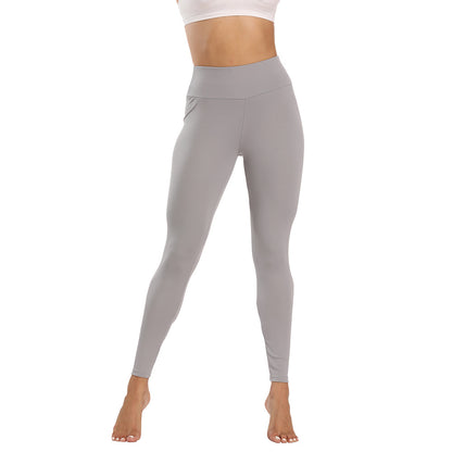 Pure Color Sweat-Absorbent Yoga Pants for Fitness
