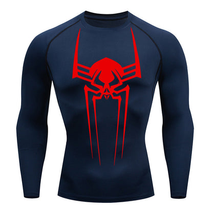 Men's Long Sleeve Fitness Shirt - Breathable Polyester T-Shirt