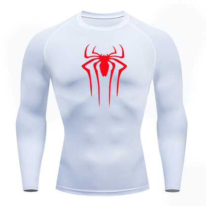 Men's Long Sleeve Fitness Shirt - Breathable Polyester T-Shirt